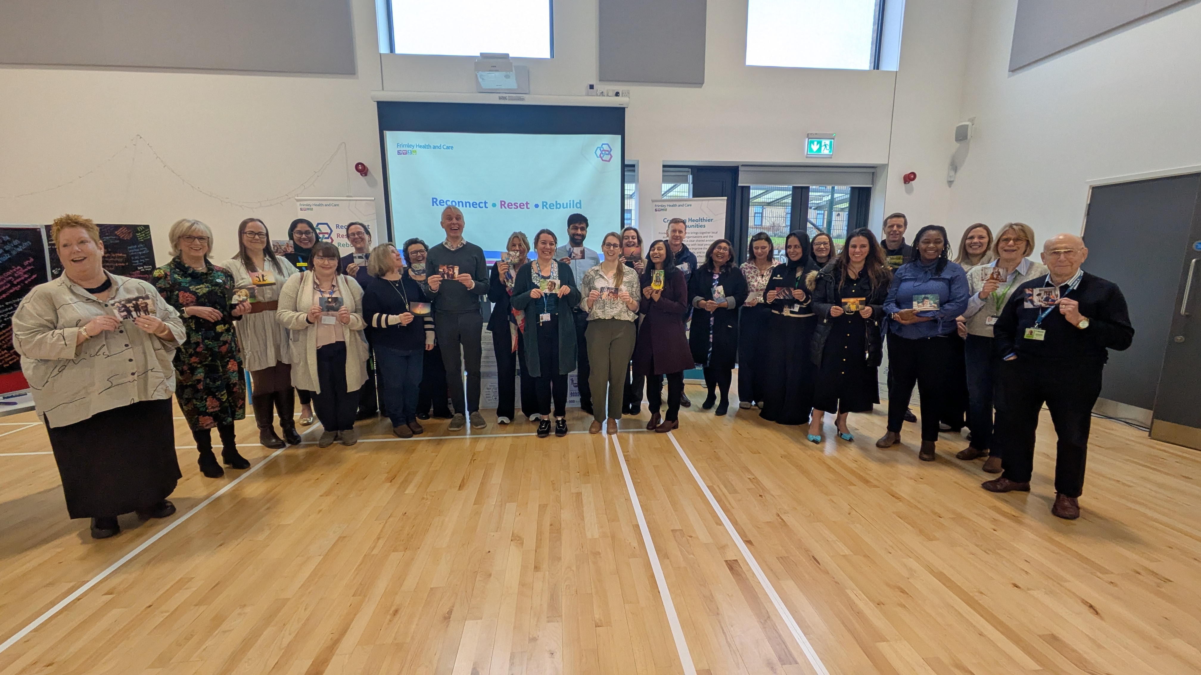 Large group of people who have completed the RRR event